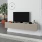 Έπιπλο τηλεόρασης επιτοίχιο Francy Megapap χρώμα sandstone 180x30x30εκ.
