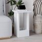 Τραπεζάκι βοηθητικό Tasos Megapap χρώμα λευκό 30x30x50,3εκ.