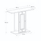 Κονσόλα Brandy Megapap χρώμα μαύρο - μαύρο εφέ μαρμάρου - χρυσό 90x29,6x76,8εκ.
