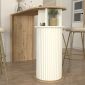 Τραπέζι μπαρ Bohema Megapap χρώμα sepet oak - ivory 150x51,6x101,8εκ.