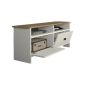Έπιπλο τηλεόρασης Gradias Megapap χρώμα λευκό - sapphire oak 120x29,6x46,8εκ.