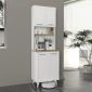 Έπιπλο κουζίνας Potter 2 Megapap χρώμα λευκό - rota oak 60x40x196,1εκ.
