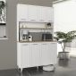Έπιπλο κουζίνας Potter 4 Megapap χρώμα λευκό - rota oak 120x40x196,1εκ.