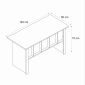 Γραφείο εργασίας Nika Megapap χρώμα sepet oak - ανθρακί 140x60x75εκ.