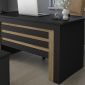 Γραφείο εργασίας Epito Megapap χρώμα ανθρακί - sepet oak 140x59,6x76,8εκ.