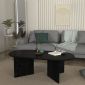 Τραπεζάκι σαλονιού Cortado Megapap χρώμα sencron black 120x60x39,6εκ.