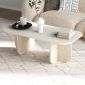 Τραπεζάκι σαλονιού Becaj Megapap χρώμα sandstone - travertine 120x60x41,4εκ.