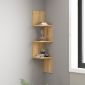 Ραφιέρα τοίχου γωνιακή Zikzak Megapap χρώμα sapphire oak 25x25x105,4εκ.