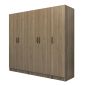 Ντουλάπα ρούχων Vivian Megapap πεντάφυλλη χρώμα καρυδί 200x51,8x181εκ.