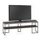 Έπιπλο τηλεόρασης Friday Megapap χρώμα black wood 140x37x45εκ.