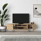 Έπιπλο τηλεόρασης Jacomen Megapap χρώμα sapphire oak 160x35x43εκ.