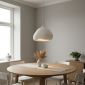 Φωτιστικό οροφής Lora Megapap E27 fiberglass μονόφωτο χρώμα λευκό 32x28x120εκ.