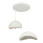 Φωτιστικό οροφής Luna Megapap E27 fiberglass δίφωτο χρώμα λευκό Ø70x115εκ.