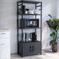 Megapap Ραφιέρα Κουζίνας Μεταλλική Γκρι 56.1x30x138.3cm GP041-0073,2