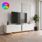 Έπιπλο τηλεόρασης Arlen Megapap με Led Rgb χρώμα λευκό 180x32x50εκ.