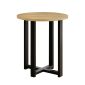 Τραπεζάκι βοηθητικό Mesa Megapap χρώμα sapphire oak Ø45x50εκ.
