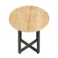 Τραπεζάκι βοηθητικό Mesa Megapap χρώμα sapphire oak Ø45x50εκ.