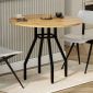 Τραπέζι Roma Megapap χρώμα pine oak Ø80x75εκ.