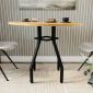 Τραπέζι Roma Megapap χρώμα pine oak Ø80x75εκ.