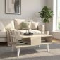 Τραπεζάκι σαλονιού Andros Megapap χρώμα travertine 90x54x39,6εκ.