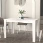 Τραπέζι Darlen Megapap χρώμα λευκό 125x72x74εκ.