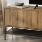 Έπιπλο τηλεόρασης Amira Megapap χρώμα καρυδί Ud - black wood 180x35x55εκ.