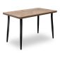 Τραπέζι Levico Megapap Mdf - μεταλλικό χρώμα ακακίας 130x75x75εκ.