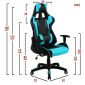 Πολυθρόνα Γραφείου Artelibre Gaming Κυλληνη Μπλε/μαύρο pvc 66x67x127-135cm