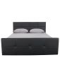Κρεβάτι Artelibre Anemone Μαύρο pu με Αποθηκευτικό Χώρο 217.5x170.5x100cm(στρώμα 160x200cm)