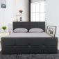 Κρεβάτι Artelibre Anemone Μαύρο pu με Αποθηκευτικό Χώρο 217.5x170.5x100cm(στρώμα 160x200cm)
