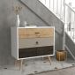 Συρταριέρα Artelibre Kimolos Λευκό/φυσικό/καφέ 80x40x79cm