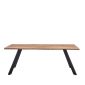Τραπέζι Τραπεζαρίας Artelibre Aosa Honey Maple/μαύρο Mdf/μέταλλο 160x90x76cm
