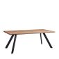 Τραπέζι Τραπεζαρίας Artelibre Aosa Honey Maple/μαύρο Mdf/μέταλλο 160x90x76cm