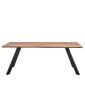 Τραπέζι Τραπεζαρίας Artelibre Aosa Honey Maple/μαύρο Mdf/μέταλλο 180x90x76cm