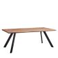 Τραπέζι Τραπεζαρίας Artelibre Aosa Honey Maple/μαύρο Mdf/μέταλλο 180x90x76cm