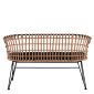 Καναπές Κήπου Artelibre Arvenius Φυσικό/μαύρο Rattan 124x57x77cm