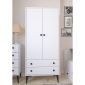 Ντουλάπα Δίφυλλη Artelibre Amari Λευκό Μοριοσανίδα 82x48x180cm