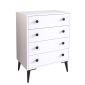 Συρταριέρα Artelibre Amari Λευκό Μοριοσανίδα 72x43x96cm
