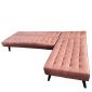 Καναπές Κρεβάτι Γωνιακός Artelibre Magus Σάπιο Μήλο Ύφασμα 254x77/163x74cm