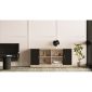 Βιβλιοθήκη Artelibre Edmonton Οξιά/μαύρο Μοριοσανίδα 139.8x46.3x61.8cm