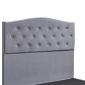 Κρεβάτι Ημίδιπλο Artelibre Juniper Γκρι Ύφασμα 209x132x125cm (Στρώμα 120x200cm)