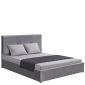 Κρεβάτι Υπέρδιπλο Artelibre Yuma Γκρι Ύφασμα 214x1170x10cm (Στρώμα 160x200cm)