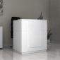 Γραφείο υποδοχής - reception Gemini Megapap χρώμα λευκό 100x70x110εκ.