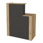 Γραφείο υποδοχής - reception Enter Megapap χρώμα sepet oak - ανθρακί 86,9x40x110,3εκ.