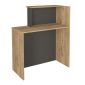 Γραφείο υποδοχής - reception Enter Megapap χρώμα sepet oak - ανθρακί 86,9x40x110,3εκ.