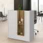 Γραφείο υποδοχής - reception Bonveno Megapap χρώμα λευκό - sepet oak 90x43,2x110εκ.