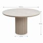 Τραπέζι Hazar Megapap Mdf χρώμα travertine - sandstone Ø119,5x76εκ.