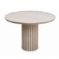 Τραπέζι Hazar Megapap Mdf χρώμα travertine - sandstone Ø100,5x76εκ.