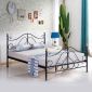 Κρεβάτι Artelibre Evelyn Μεταλλικό Semy Glossy Black 210x159x109cm (Στρώμα 150x200cm)