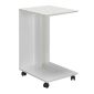 Τραπεζάκι βοηθητικό C-Shaped Megapap χρώμα λευκό gloss 35x45x65εκ.